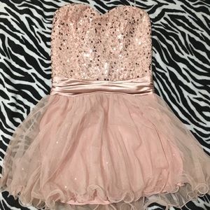 Pink Sequin Formal/Banquet Dress